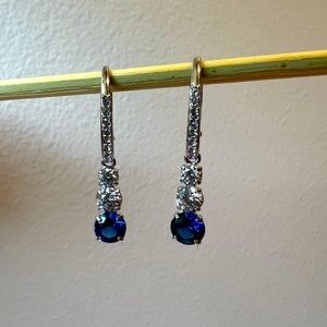 Swarovski “Attract Trilogy” Rhodium Plated Sterling Silver CZ Crystal Earrings